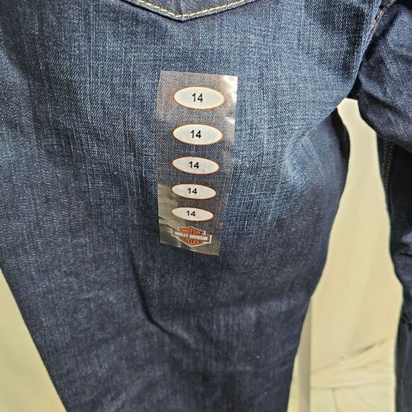 Harley-Davidson Boot Cut Embellished Mid Rise Jeans Size 14 - Picture 12 of 12